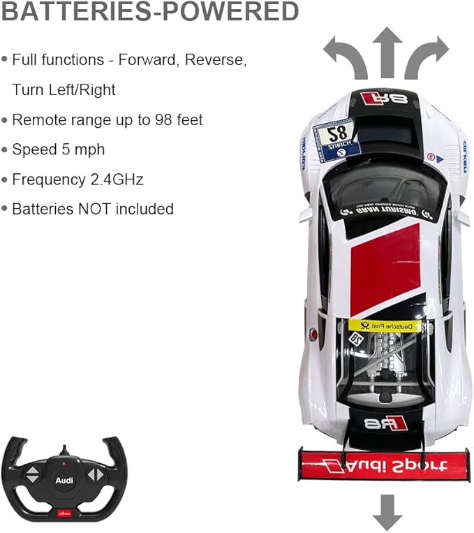 RASTAR Audi RC Car 1/14 Audi R8 Performance Model Toy Car Sports Racing Remote Control Car for Adults Boys Girls Kids