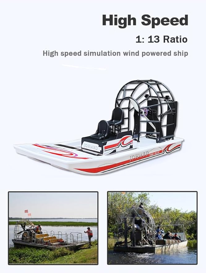 GARTT JDHMBD High Speed Swamp Dawg Boat RTF Remote Control Two Channels Turbo Cruise RC Brushless Wind Boat
