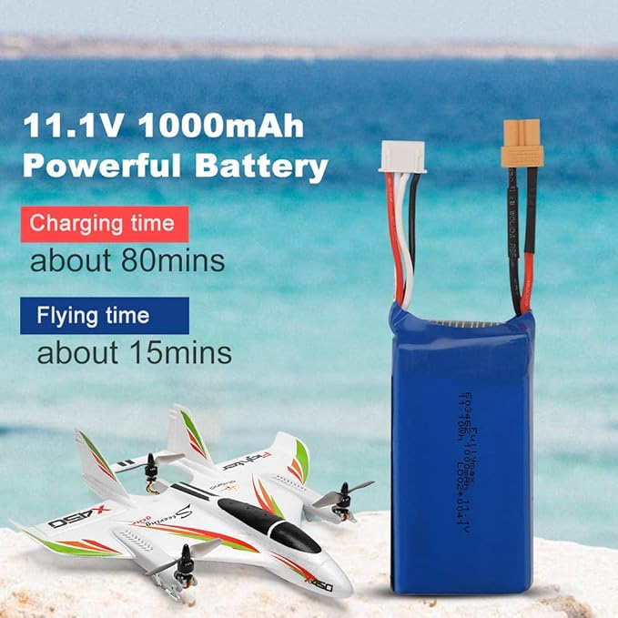 GoolRC WLtoys XK X450 RC Airplane 2.4G 6CH Glider Fixed Wing Aircraft 3 Flight Models Brushless Helicopter Vertical Takeoff Landing RTF for Adults