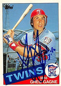 Sports Memorabilia Autograph Warehouse 245343 Greg Gagne Autographed Baseball Card - Minnesota Twins 1985 Topps Traded - No. 36T