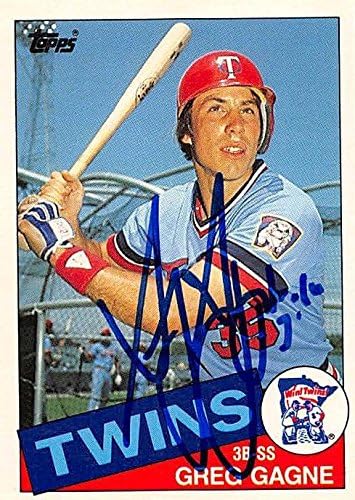 Sports Memorabilia Autograph Warehouse 245343 Greg Gagne Autographed Baseball Card - Minnesota Twins 1985 Topps Traded - No. 36T