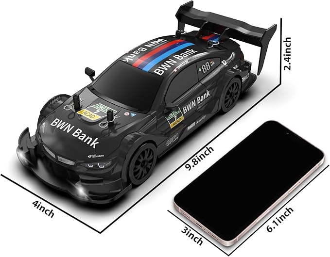 RC Drift Car 1/20 Scale 2.4GHz 4WD Remote Control Car with Led Lights 22KM/H High Speed Rechargeable Batteries Racing Sport Cars RC Cars for Kids Boys Girls Adults Gifts Birthday Christmas