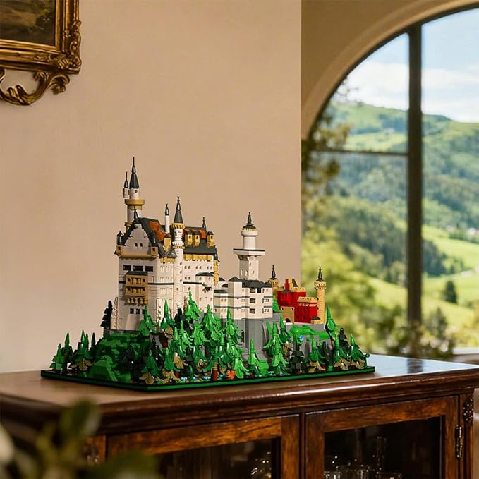39072 Neuschwanstein Castle Building Block Set 5421 Pieces Castle Building Model Building Block Kit Adult Creative Enthusiast Model Gifts and Unique Collectibles