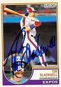 Autograph Warehouse 244682 Tim Blackwell Autographed Baseball Card - Montreal Expos44 FT 1983 O-Pee-Chee - No. 57