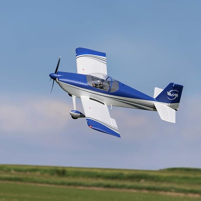 E-flite RC Airplane RV-7 1.1m BNF Basic Transmitter Battery and Charger Not Included with Safe Select and AS3X EFL01850