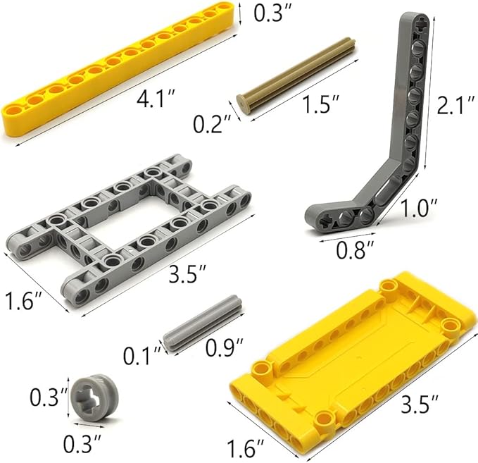 dspitwod Technical Parts Beams Axles Connectors Bricks Sets - 420 Pieces Frame Liftarms Beams for Technic Car STEM Building Block Toys