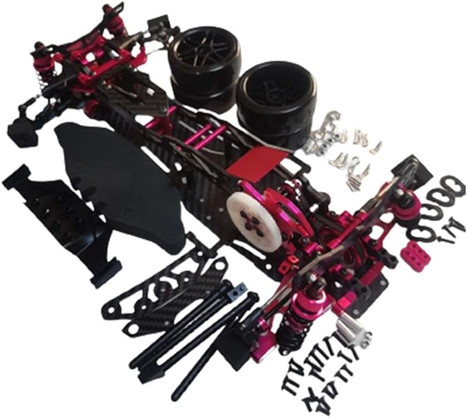Alloy &amp CF 1/10 Chassis D5 MR V2 Frame Kit RC 2WD Drift Car Rear Drive