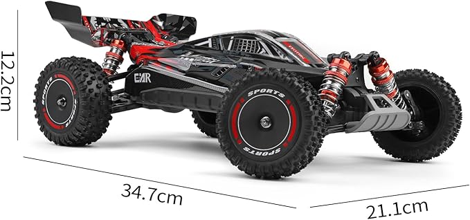 GoolRC WLtoys 124010 RC Cars for Adults 1:12 Scale Remote Control Car 4WD 55KM/H High Speed RC Racing Car 2.4GHz All Terrains Off Road RC Buggy Trucks for Teens (Black)