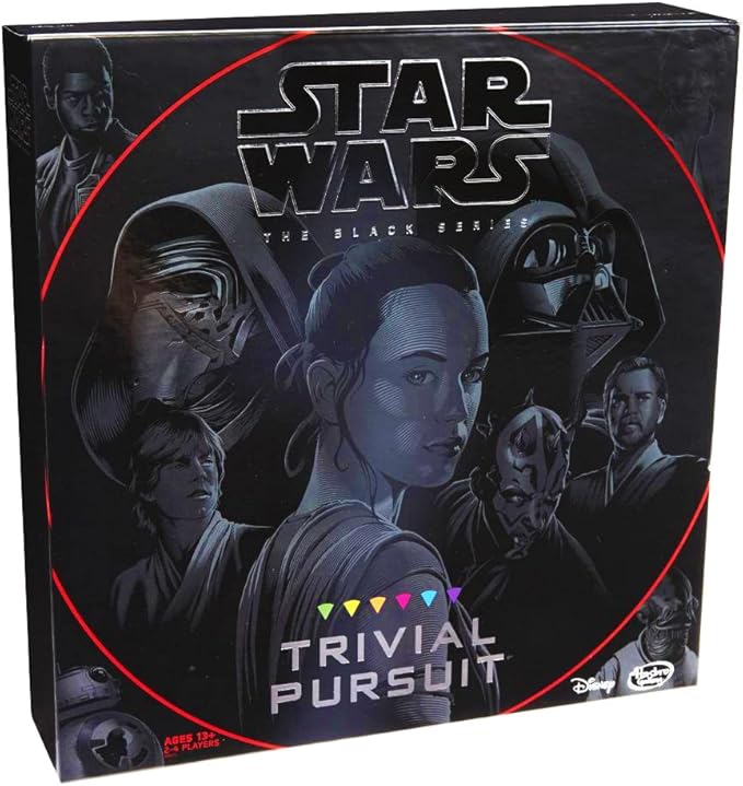 Hasbro Trivial Pursuit: Star Wars the Black Series Edition - Test Your Knowledge with Over 1800 Easy To Extremely Difficult Questions for Ultimate Fans - 2-4 Players - Instructions Included