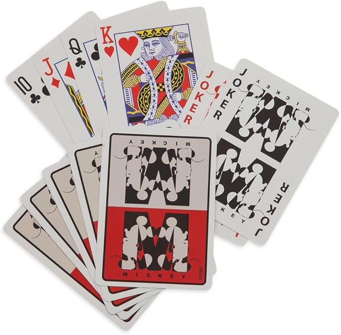 Disney Store Dolls &amp Games Mickey Mouse Deluxe Game Set - Includes Disney Chess Set Checkers Pieces Backgammon Board Playing Cards Poker Chips Dice &amp Shaker Cup in Self-Contained Wooden B
