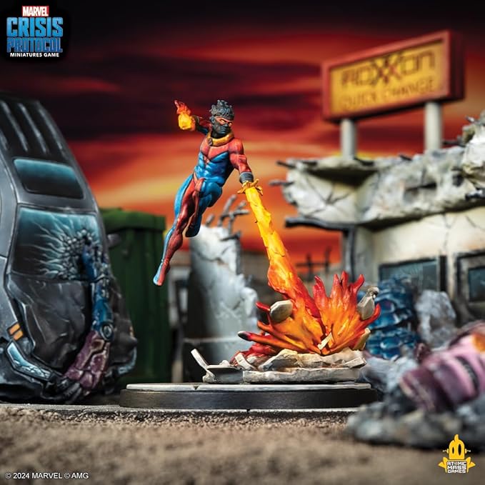 Marvel: Crisis Protocol Sunspot &amp Warlock Character Pack - Tabletop Superhero Game Strategy Game for Kids &amp Adults Ages 14+ 2 Players 90 Min Playtime Made by Atomic Mass Games