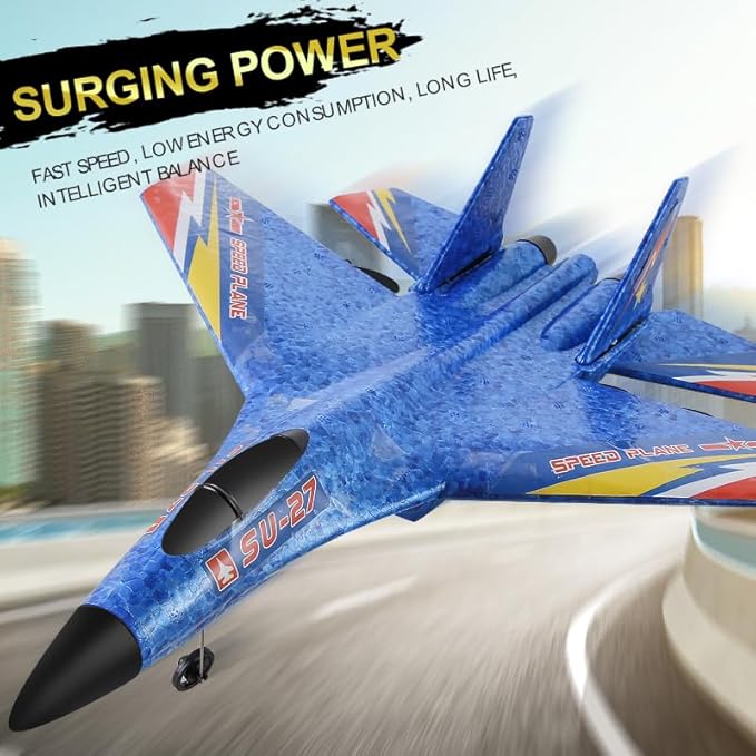 RC Fighter Jet SU-27 RC Fighter JetRemote Control Airplane for Adults &amp Beginners Durable Lightweight Foam RC Plane with Stable Flight for Outdoor Hobby Flying