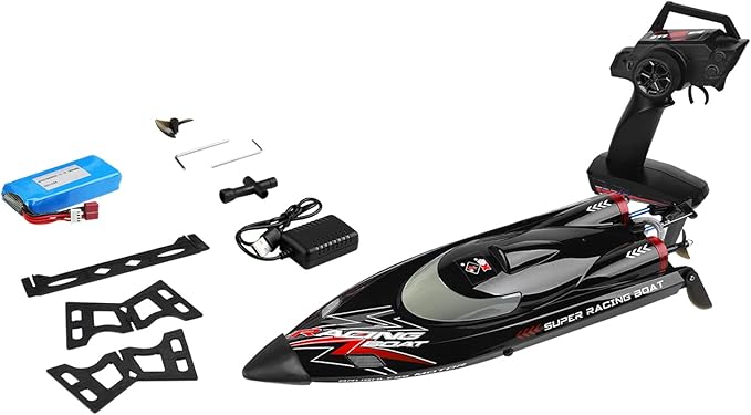 GoolRC WLtoys WL916 Remote Control Boat 60KM/H High Speed RC Racing Boat for Pools or Lakes 2.4GHz RC Boats with Low Battery Alarm for Teens and Adults