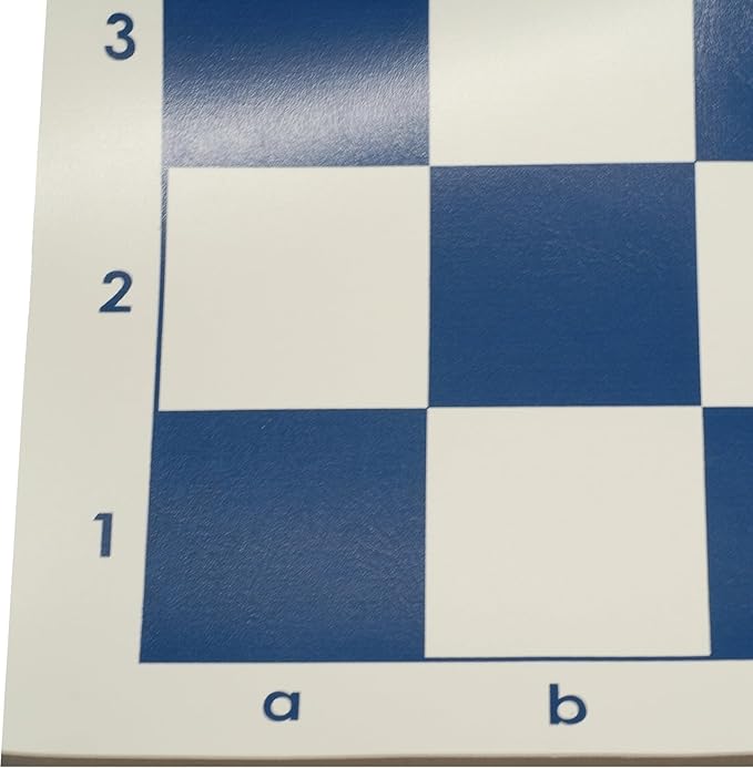 WE Games Tournament Chess Set with Deluxe Blue Canvas Bag Triple Weighted Chess Pieces with 4.0 inch King Vinyl Roll-Up Chess Board 20 inches Travel Chess Set for Adults
