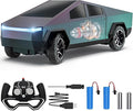 Remote Control Car All Terrain High Speed RC Pi-ckup Truck Toys with Light and Loadspace Electric Vehicle Toys for Kids and Adults Gifts for Birthday (Green Purple Color Change)