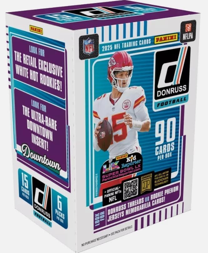2025 Panini Donruss Football NFL Blaster Box (90 Cards/Box) Red Hot Rookies