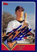 Sports Memorabilia Autograph Warehouse 247023 Terry Tiffee Autographed Baseball Card - Minnesota Twins 2002 Topps 1st Year - No. 310 Rookie
