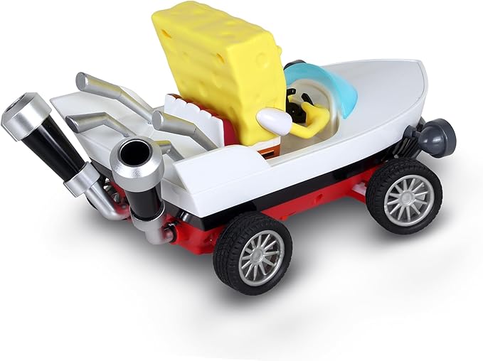 Nick Kart Racers - 2.4GHz RC Spongebob Boatmobile Straight from The Game “Nickelodeon Kart Racers 3: Slime Speedway” Full Function Fun Grippy Tires for Ultimate Traction
