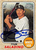 Sports Memorabilia Autograph Warehouse 291533 2017 Topps Heritage Tyler Saladino Autographed No.310 Baseball Card - Chicago White Sox