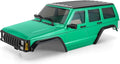 INJORA 6.10in 133g Wheelbase ABS Hardtop Cherokee Body for TRX4M Bronco Defender Chassis 1/18 RC Crawler Upgrade(Green)