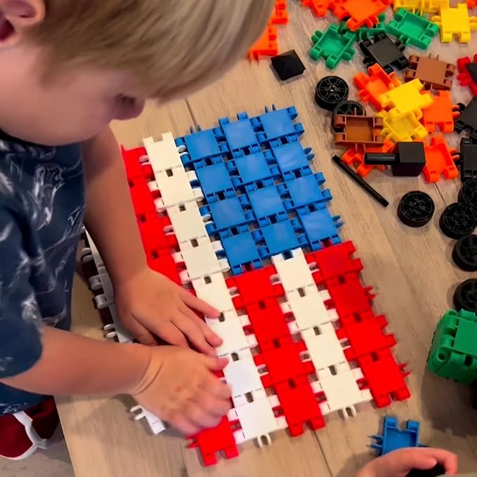 Beblox Building Blocks for Kids - 250-Piece Connecting Tiles Set - Interlocking Building Blocks for Kids STEM Toys Kit Fun &amp Educational Gifts for Boys &amp Girls Preschool Learning Activities