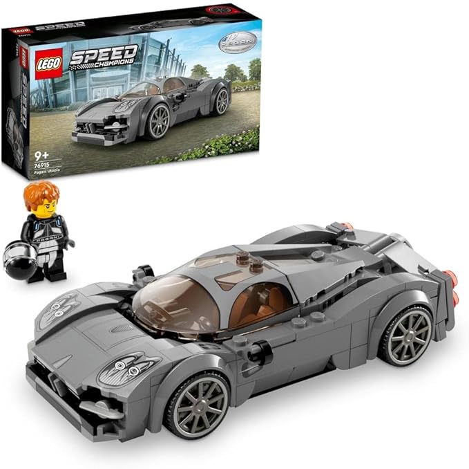LEGO 76915 Speed Champions Pagani Utopia Racing Car and Toy Model Kit of an Italian Hypercar Car Collector's Vehicle from The Set 2023