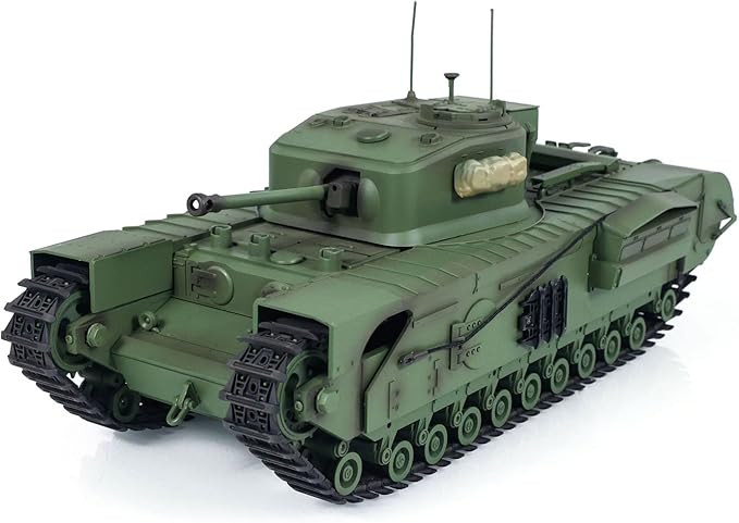 TOUCAN RC HOBBY 1/16 Tongde RC Tank Churchill Mk.VII Electric Infrared Battle Toys Barrel RecoilUS in Stock