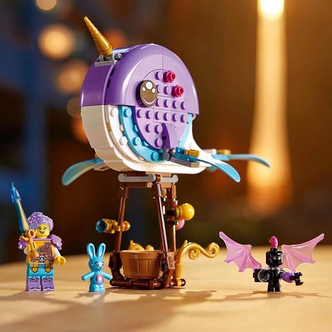 Lego 71472 DREAMZzz Izzie's Narwhal Hot-Air Balloon Toy Sea Animal Toy Bunchu Rabbit Rescue GNOME Night Transformable Whale Figurine Gift for Girls and Boys from 7 Years Old