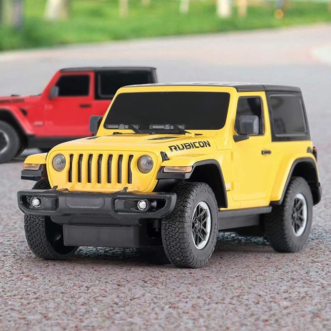 RASTAR RC Toy 1/24 Scale Wrangler JL Remote Control RC Car Rubicon Model Vehicle for Kids Yellow