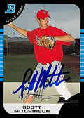 Sports Memorabilia Autograph Warehouse 244553 Scott Mitchinson Autographed Baseball Card - Philadelphia Phillies FT 2006 Bowman First Year - No. 296 Rookie