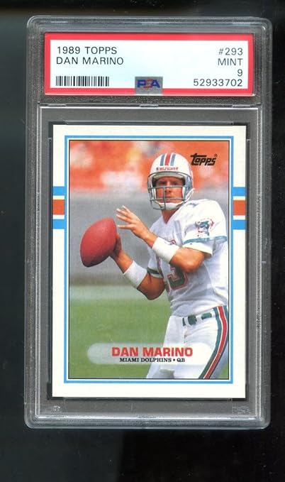 1989 Topps #293 Dan Marino PSA 9 Graded Football Card NFL Miami Dolphins MINT