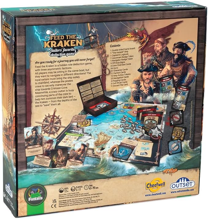 Outset Media Feed The Kraken Essential Edition - A Sailor's Favorite Deduction Game - for 5 to 11 Players Ages 12 and up
