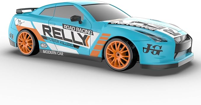 RC Drift Car Remote Control Car 2.4GHz 1:24 Scale 4WD 15KM/H High Speed Model Vehicle LED Lights Drifting Tire Racing Sport Toy for Adult Boys Girls Kids Gift 2Pcs Rechargeable Batterie