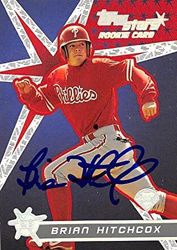 Sports Memorabilia Autograph Warehouse 244623 Brian Hitchcox Autographed Baseball Card - Philadelphia Phillies FT 2001 Topps Stars - No. 179 Rookie