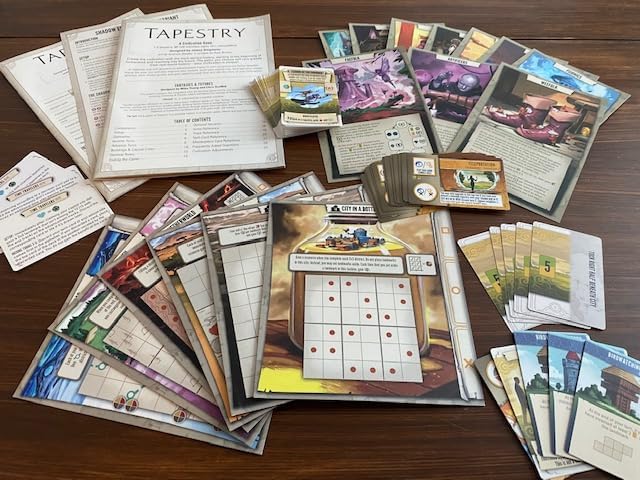 Stonemaier Games: Tapestry: Fantasies &amp Futures Expansion by Chris Scaffidi &amp Mike Young | Add to Tapestry | New Civilizations Cards &amp Cities | Inspired by Fantasy &amp Sci-Fi | 1-5 Pla