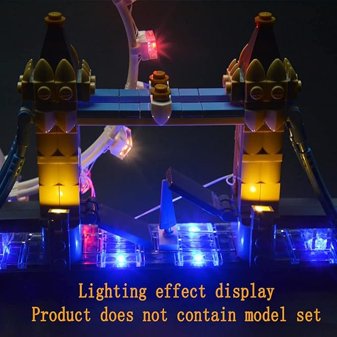 Upgraded Version Light Kit for Architecture London Skyline Collection Compatible with Lego 21034 Landmark Building Bricks Model (Model Set Not Included)