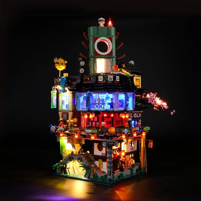 LED Light Kit Compatible with Lego NINJAGO City - Lighting Set for NINJAGO 70620 Building Model (Model Set Not Included)