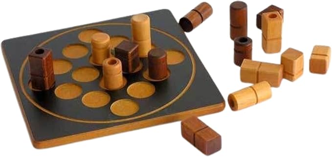 Quarto Mini | Mensa Select Winner | Travel-Friendly Version of The Wooden Abstract Strategy Game for Kids &amp Adults | Family Game Night Favorite | Ages 8+ | 2 Players | 15 Min