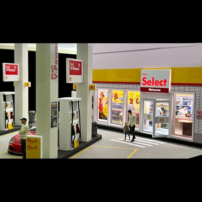 1/64 Scale Mini Building Scene Model (Cars Figures Not Included)