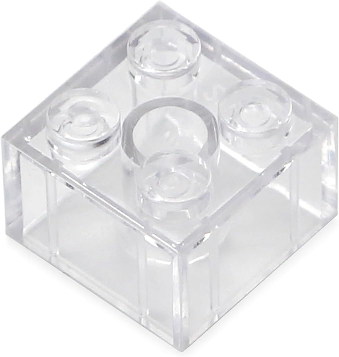 Feleph 2x2 Bricks Clear 400 Pieces Parts Classic Building Creative Play Blocks Set Toy Compatible with 3003 Major Brands for Children
