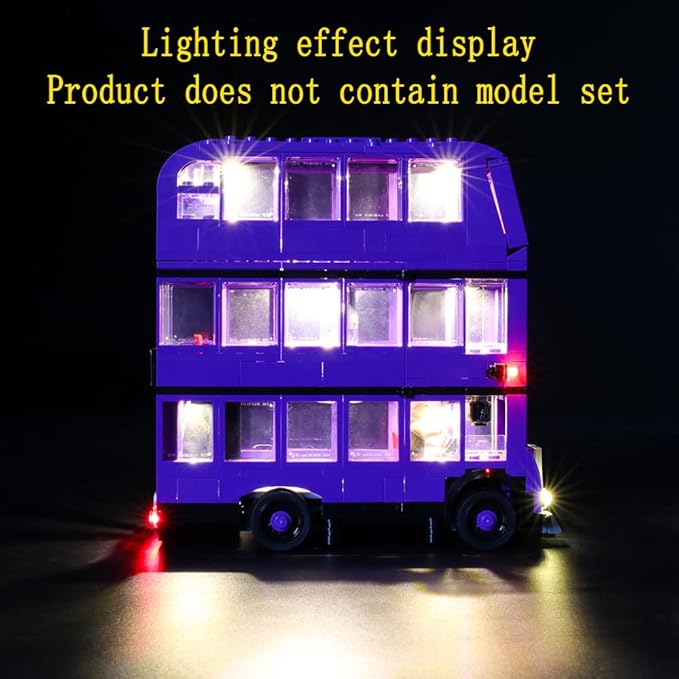 LED Light Kit Compatible with Lego The Knight Bus - Lighting Set for 75957 Building Model (Model Set Not Included)