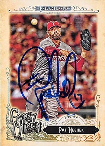 Sports Memorabilia Autograph Warehouse 302283 2017 Pat Neshek Autographed No.251 Baseball Card - Philadelphia Phillies