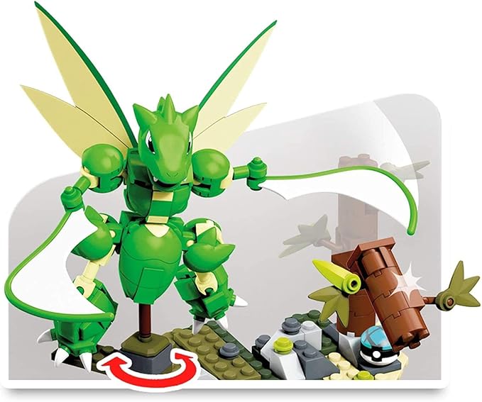 Mega Construx Pokemon Slashing Scyther Construction Set with Character Figures Building Toys for Kids (188 Pieces)