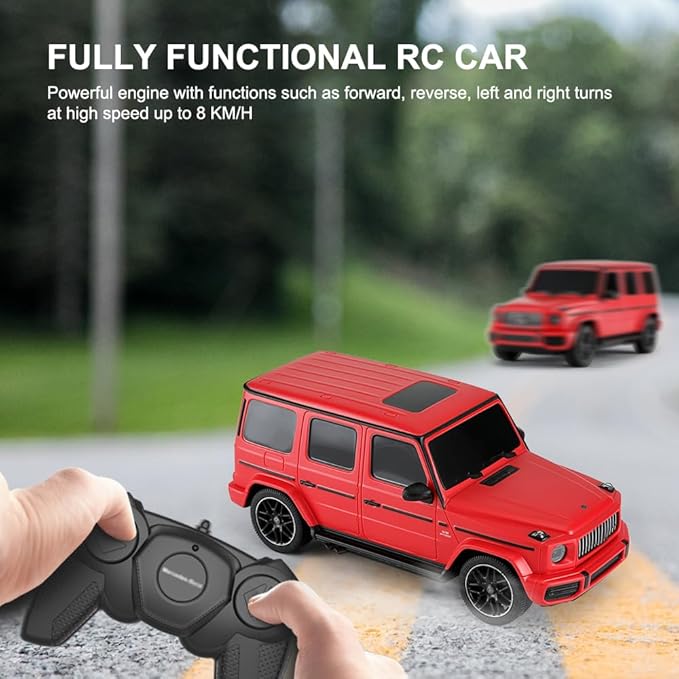 1:24 Scale Remote Control Car for Mercedes G63 2.4GHz Model RC Cars Electric Sport Racing Hobby Vehicle Gift for Adults Kids Boys Girls - Red