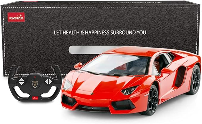 RASTAR RC Car 1:14 Lamborghini Aventador LP700-4 Remote Control Car for Boys 8-12 Working Lights - Orange 2.4GHz RC Lamborghini Toy Car