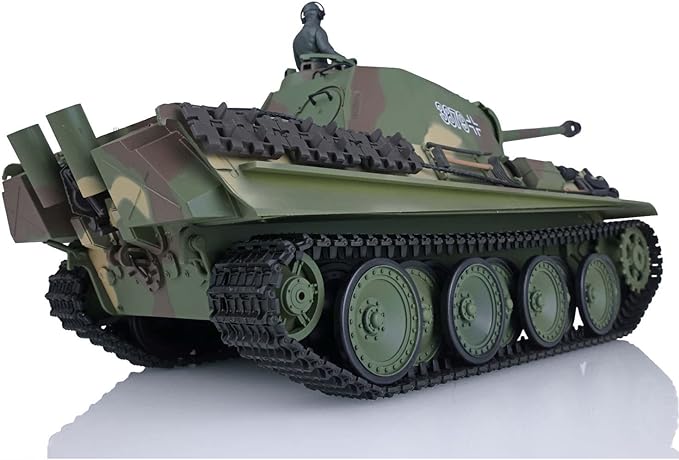 Heng Long US in Stock RC 2.4G 1/16 Plastic German Panther G RTR Tank Model 3879 IR Combat Smoking 340 Rotating Turret BB Shooting Airsoft Tank