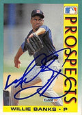 Sports Memorabilia Autograph Warehouse 245174 Willie Banks Autographed Baseball Card - Minnesota Twins 1992 Fleer Prospects - No. 657