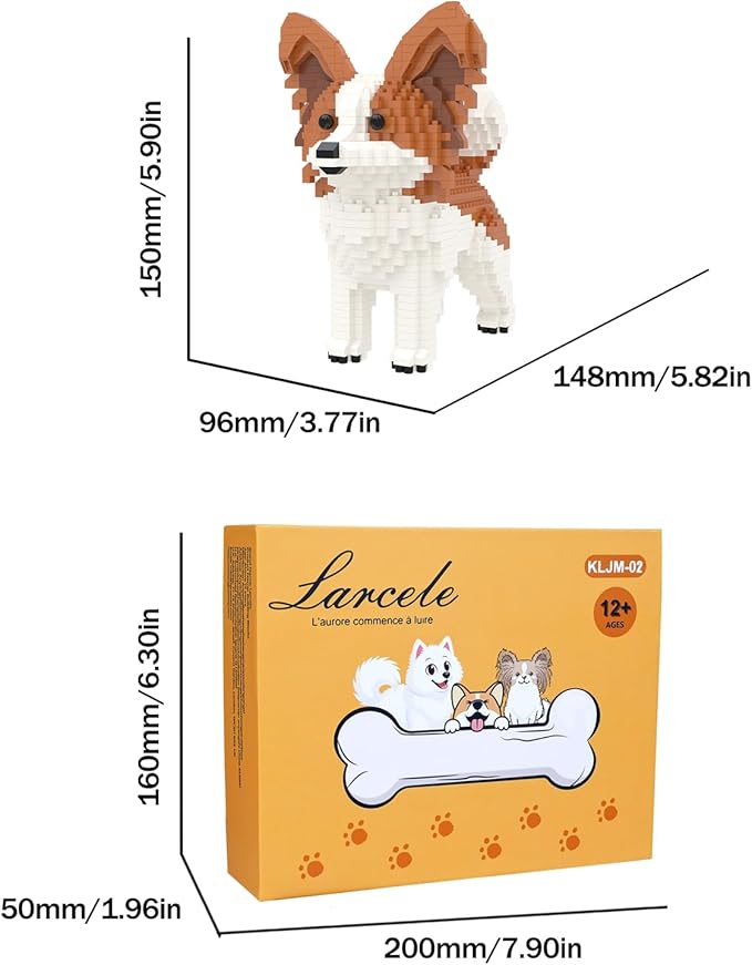 Larcele Micro Building Blocks Set DIY Mini Building Toy Bricks for Age Over 12 Years 1008 Pieces KLJM-02 (Papillon)