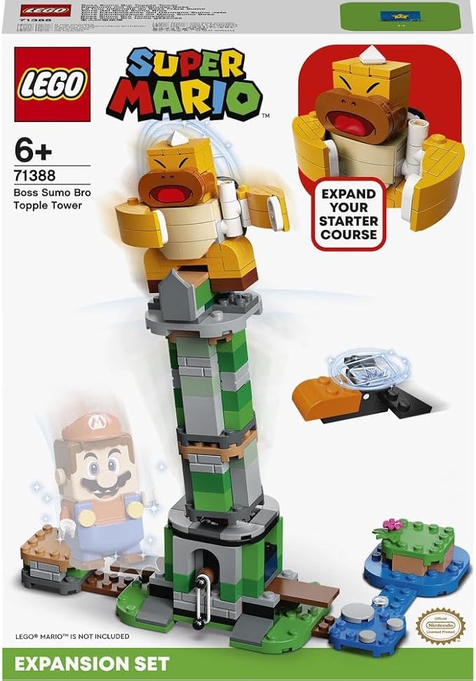 LEGO Super Mario Boss Sumo Bro Topple Tower Expansion Set 71388 Building Kit Collectible Toy for Kids New 2021 (231 Pieces)