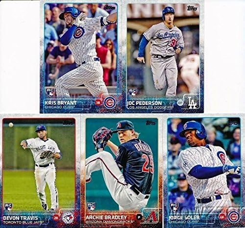 2015 Topps Factory Sealed (5) Card ROOKIE VARIATION SET in MINT Condition with KRIS BRYANT #616 Jorge Soler Joc Pederson Devon Travis &amp Archie Bradley! Shipped in Ultra Pro Top loader